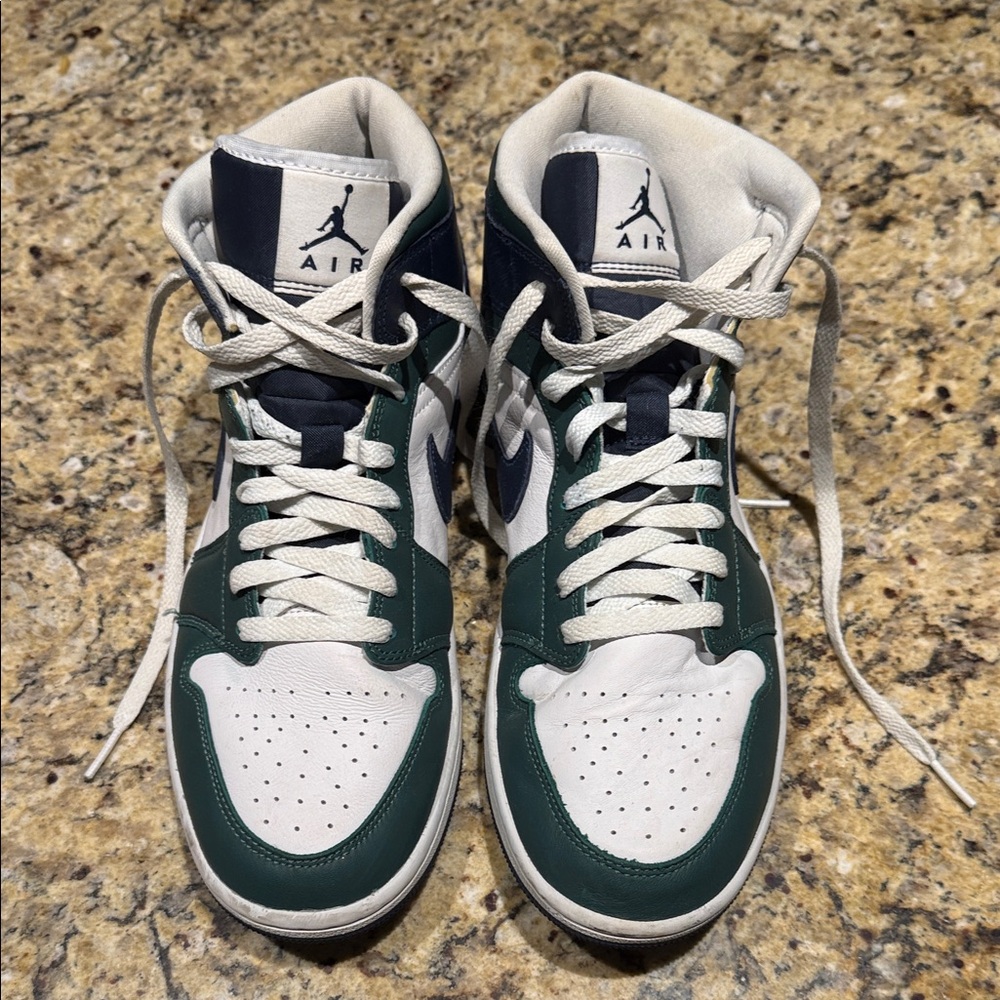Nike Jordan High Top Green, Blue and White Women's Sneakers